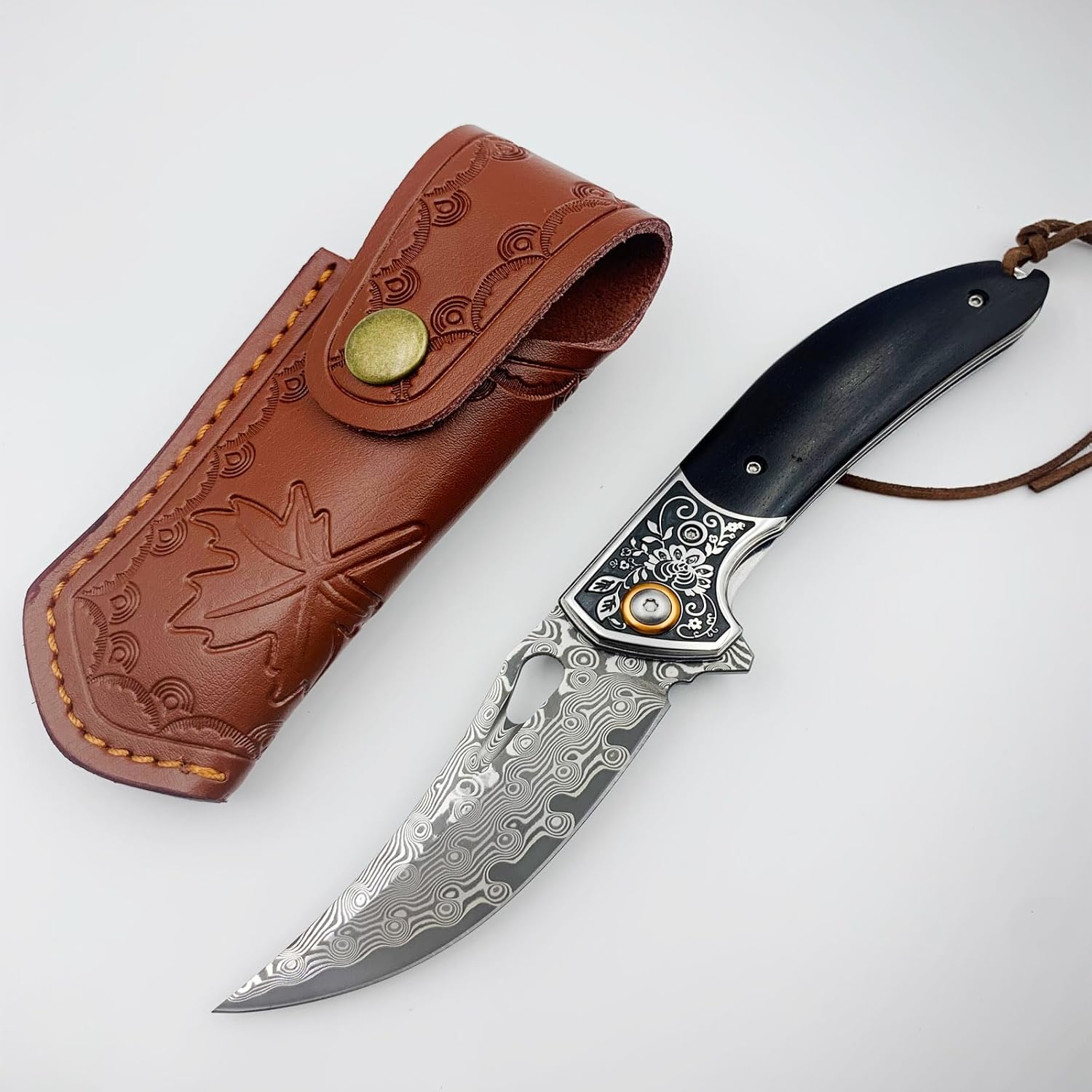 Damascus Steel outdoor folding knife High hardness pocket knife