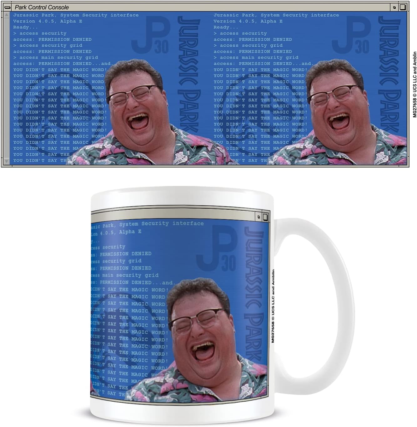 Jurassic Park Nedry Computer Amazon.com: Pyramid International 11oz Jurassic Park Dennis Nedry Mug ...
