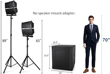 PRORECK Club 4000 18-inch 4000W P.M.P.O Stereo DJ/Powered PA Speaker System Combo Set Line Array Speaker and 18 inch Active Subwoofer with Bluetooth/USB/SD Card/Remote Control