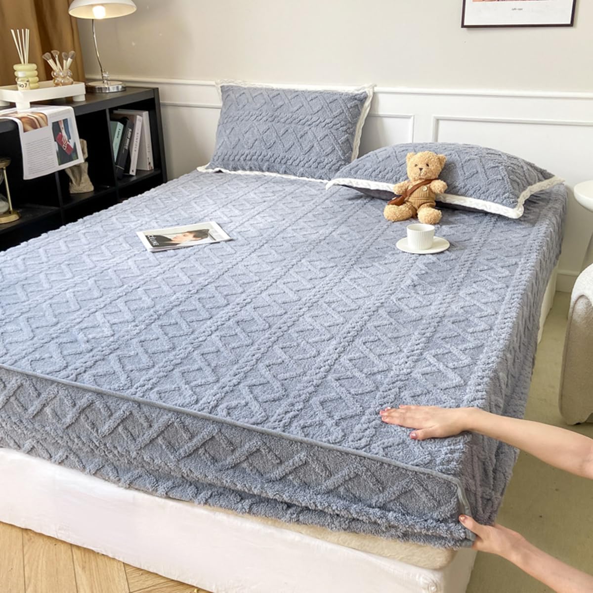 LinZong 2023 New Flannel Velvet Bed Sheet,Winter Flannel