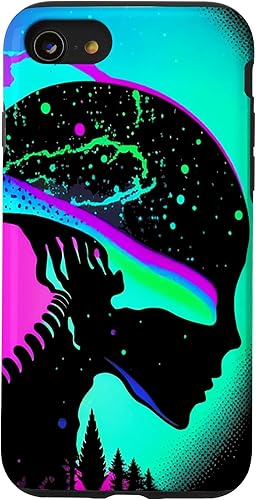 Vista 31 de iPhone 11 Pro Max Trippy Vaporwave Alien Head Skull Dripping Paint UFO Art Case