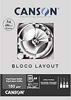 Bloco layout liso A4 180g - com 20 folhas - Canson