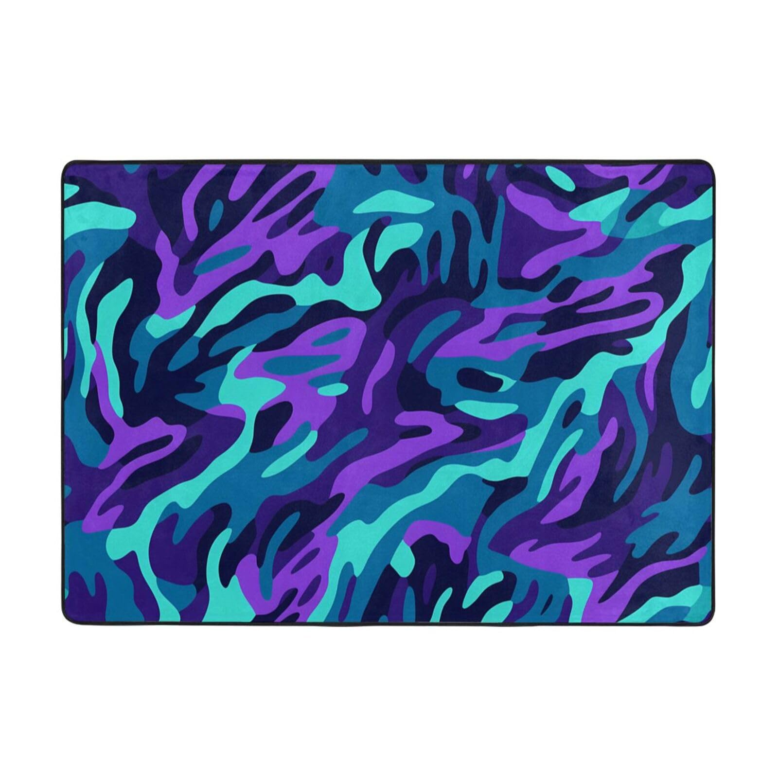 Tapis zèbre haut de gamme en velours résistant de 203x147cm