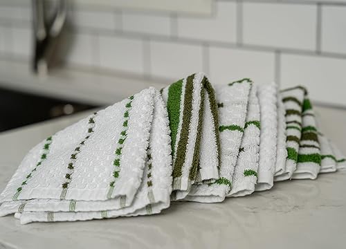 Miniatura 3 de MyPillow Paquete de 6 paños de cocina color verde