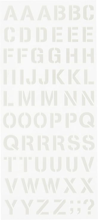 市場 文字 ステッカー 白 ニューローマ字