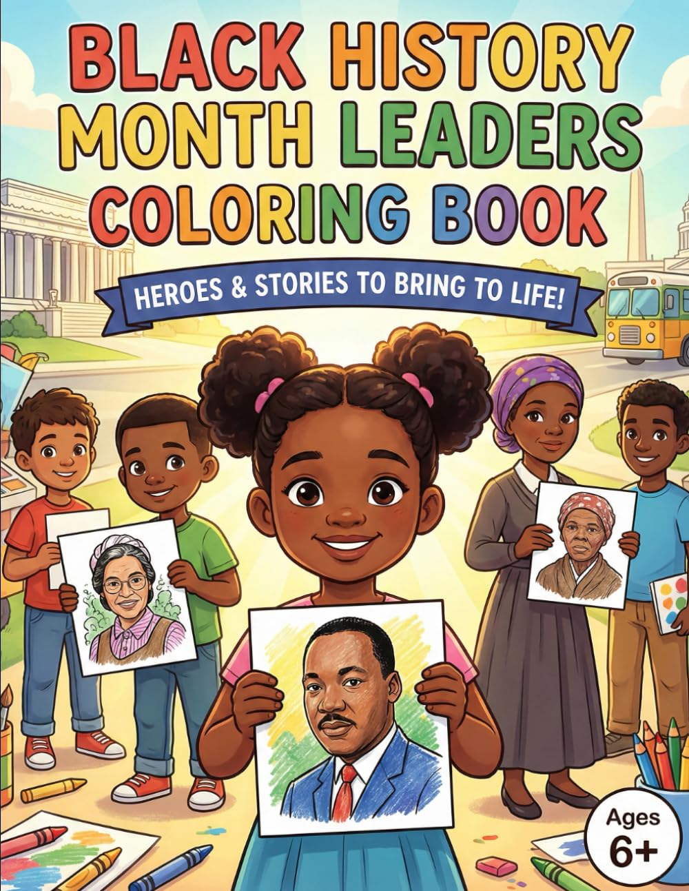 Black History Month Leaders Coloring Book: Simple and Inspiring African American Heroes to Color For All Ages (Black History Coloring Book Series)