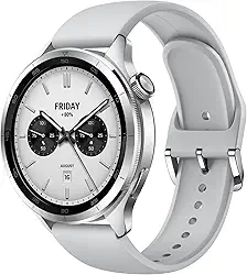 XIAOMI Relógio inteligente S4, rastreador de fitness, 1,43 AMOLED, bateria de 15 dias, chamada Bluetooth, mais de 150 modos esportivos, GPS de banda dupla, NFC, Android e iOS, prata