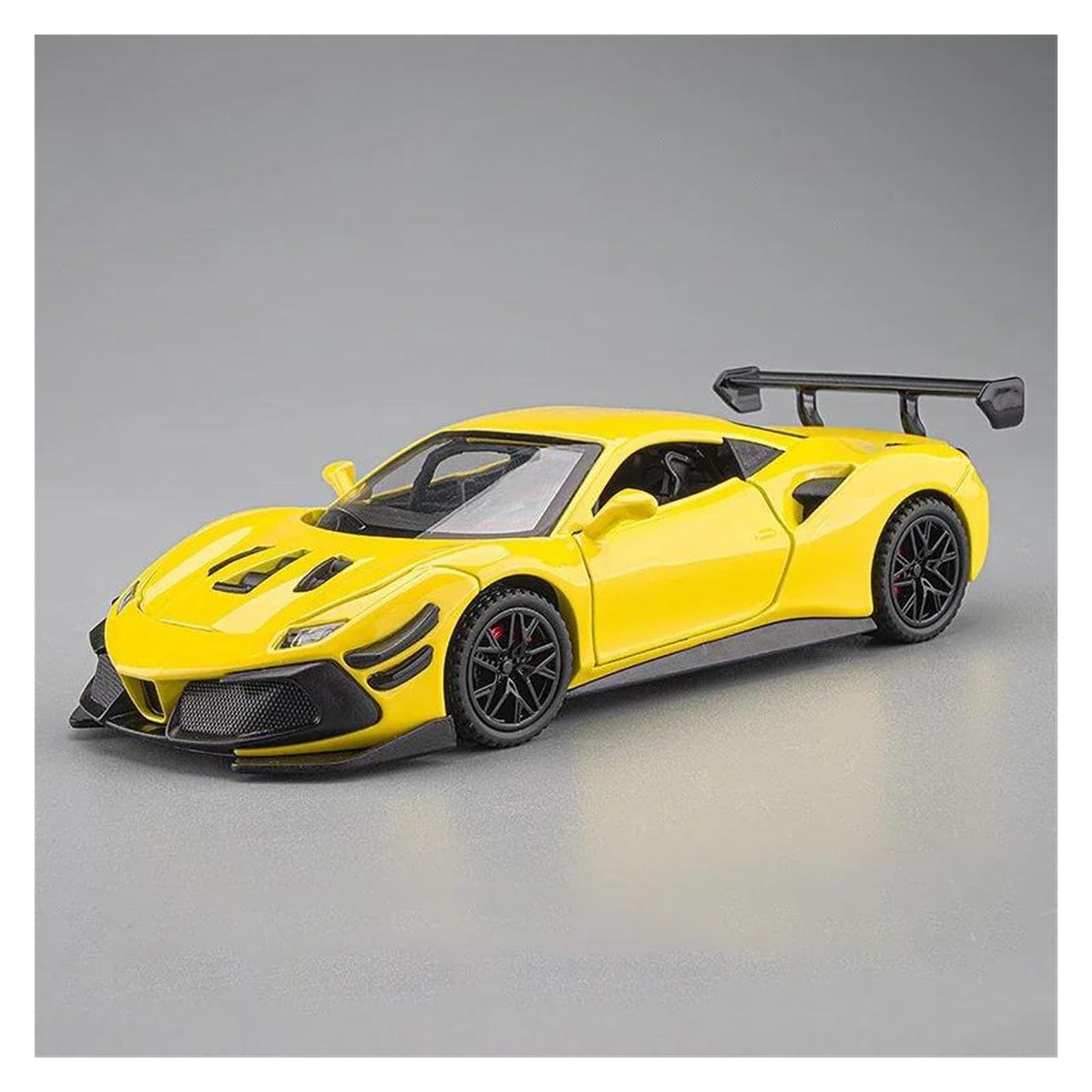 AUDSNI Die-Cast Diecast Car Model 1:32 For Ferraris 488 Car Alloy Diecasts Vehicles Model(Yellow)