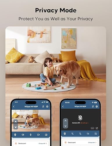 Miniatura 5 de WOPET Comedero automático para gatos con cámara para dos gatos, alimentador automático HD de 1080p, alimentador para mascotas WiFi 5G con visión
