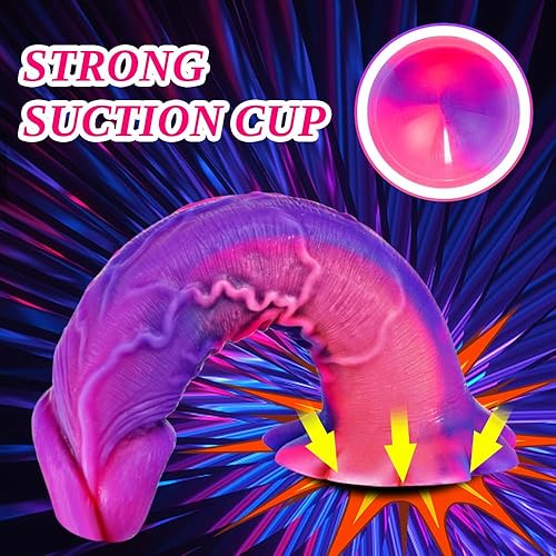 Miniatura 23 de Consolador anal realista de silicona líquida suave con fuerte ventosa para principiantes, consolador de punto G de 8 pulgadas para mujeres