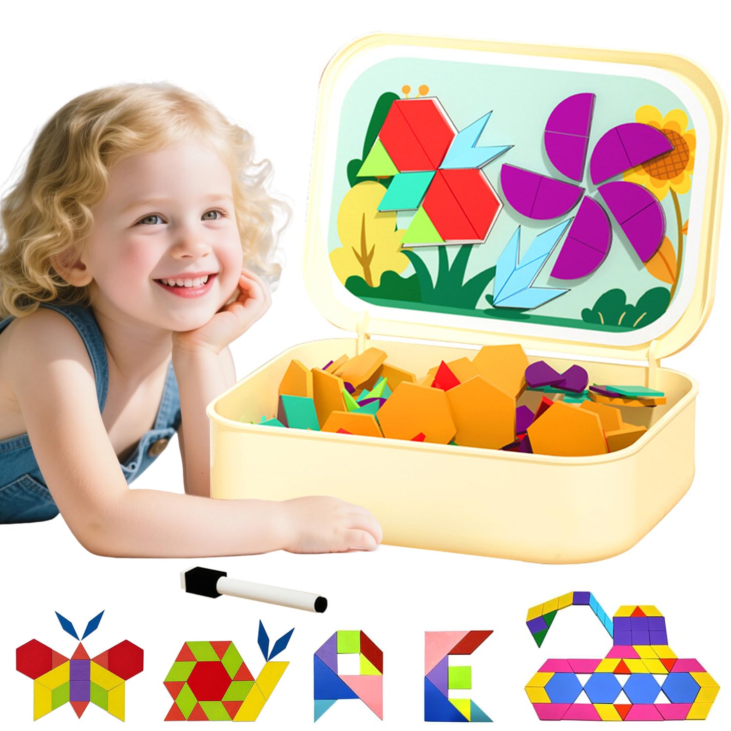 Amazon.co.jp: JUYEE 知育玩具 3歳4歳5歳6歳 磁気パズル 250pcs