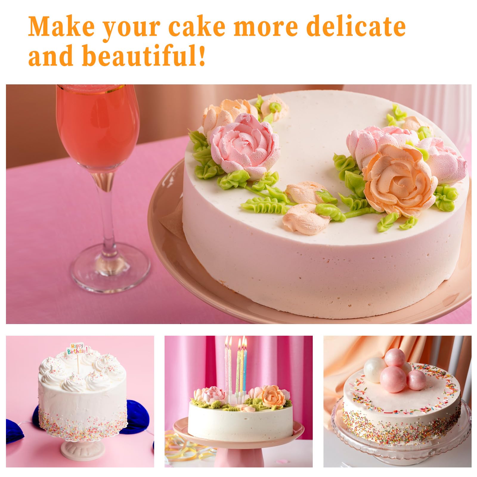 Set 7 Spatole Per Torte - 4 In Acciaio Inox E 3 Raschietti In Plastica Per Decorazione