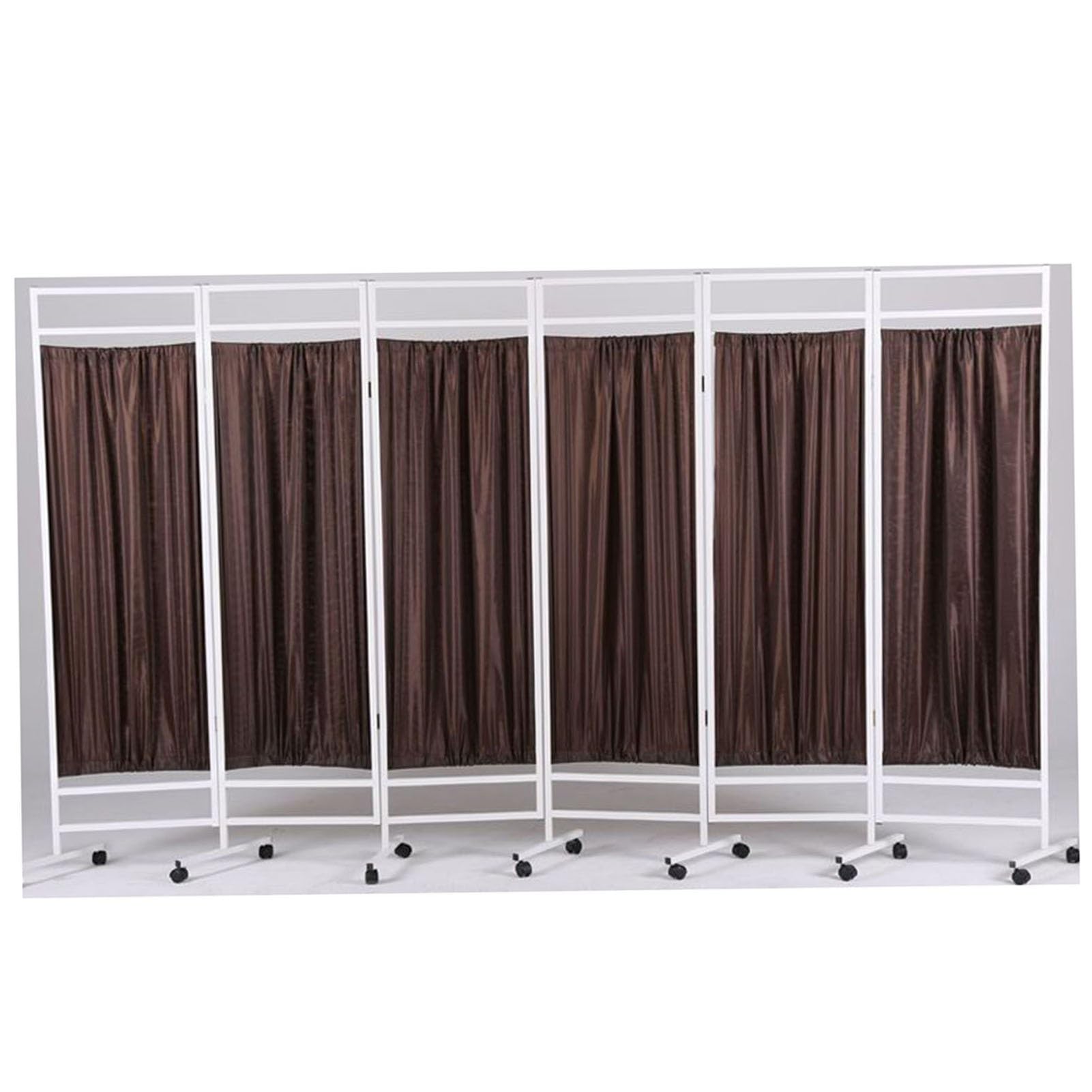 Paravent médical amovible cloison temporaire noire 6 pièces 180x50cm thérapeute