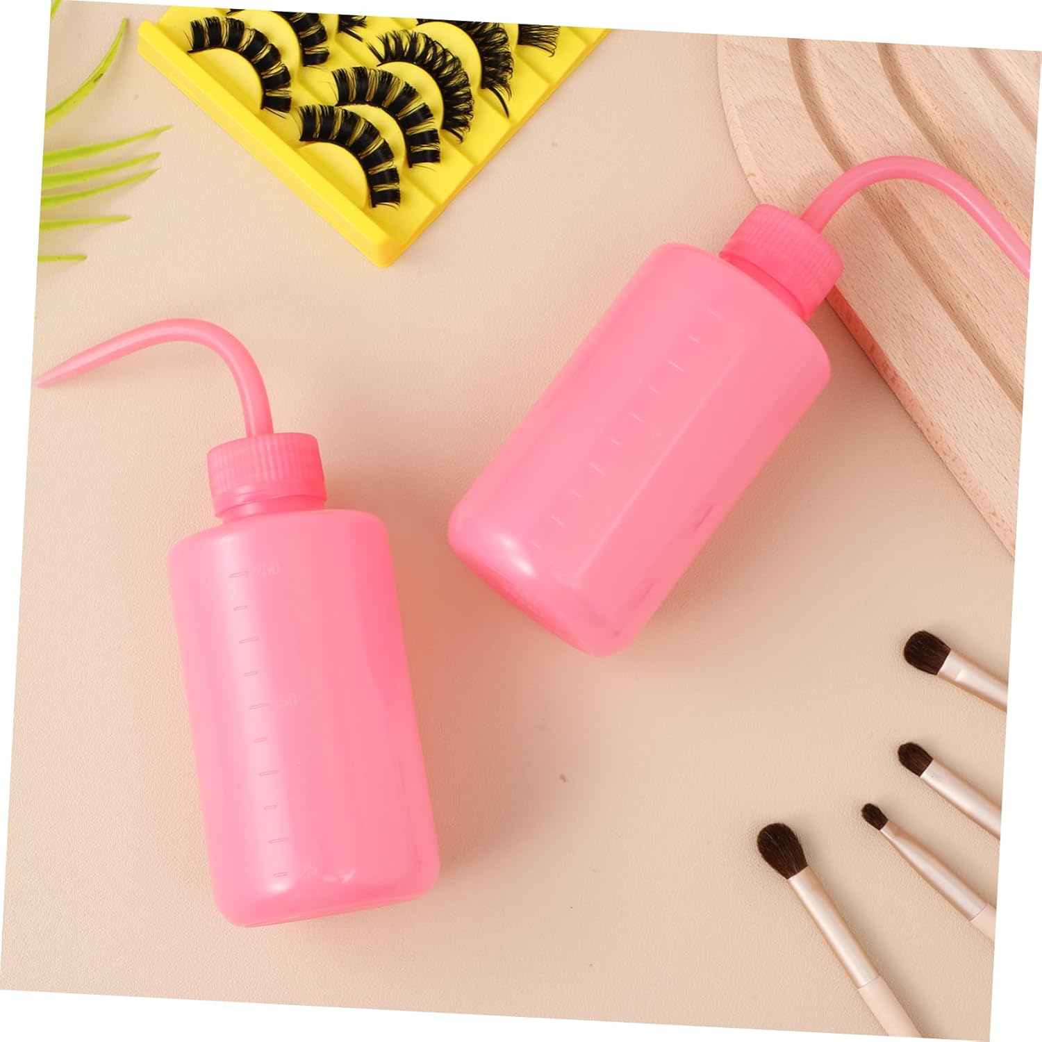 Generic 250ml Lash Cleaning Bottles Set Portable Plastic Bottles for Lash Water and Makeup Removal