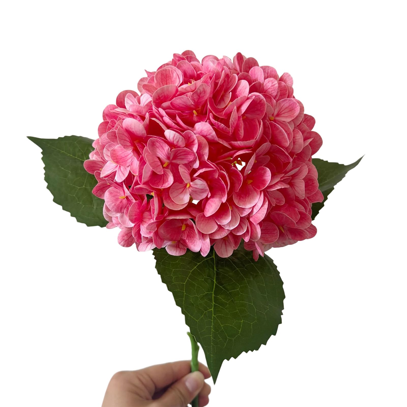 ZBIianxer Realistic Simulation Silk Hortensia Flower Fade Resistant Artificial Flower for Wedding Tabletop Centerpieces Simple Faux