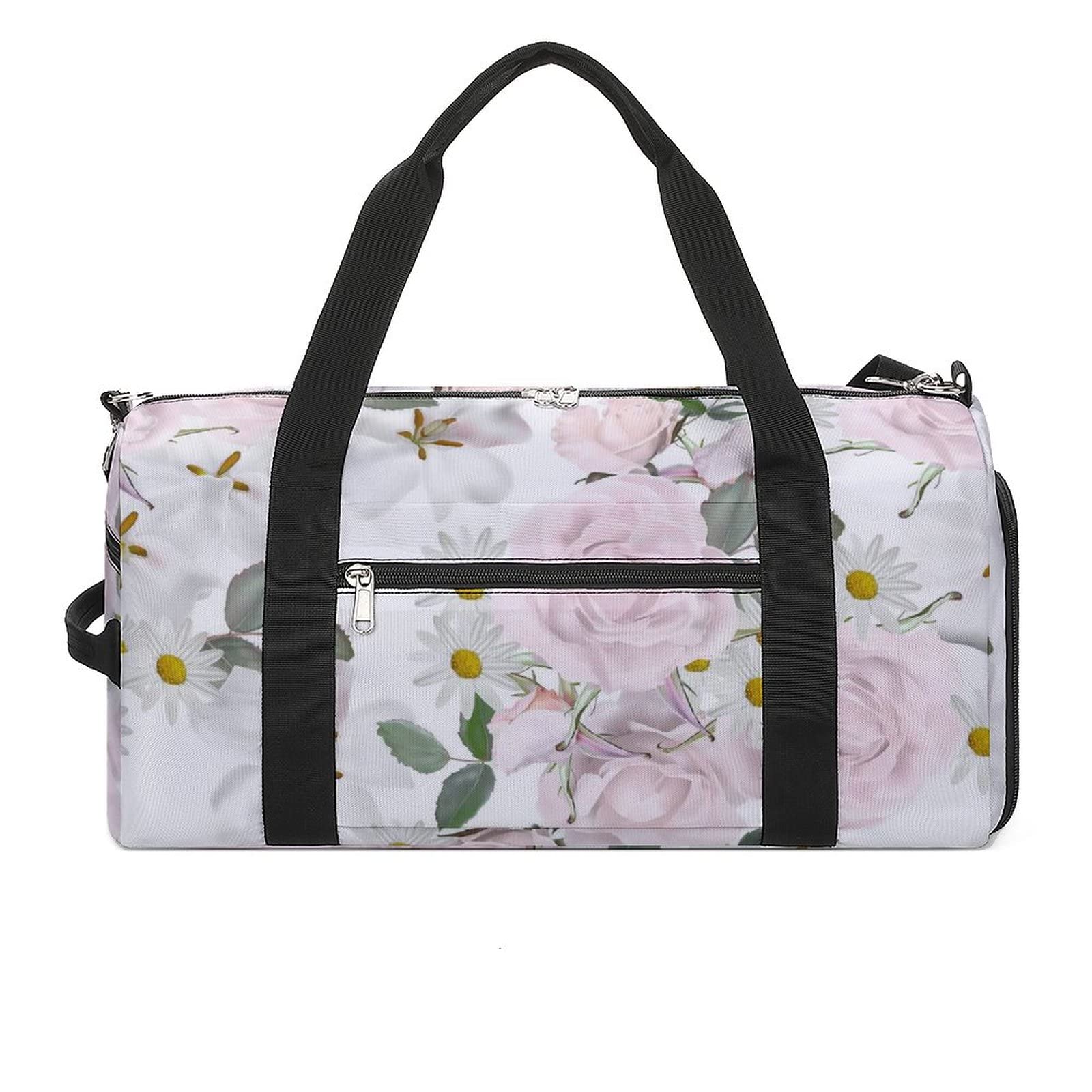 一番最安 ショルダーバック白いバラ*:.。 ハンドメイド