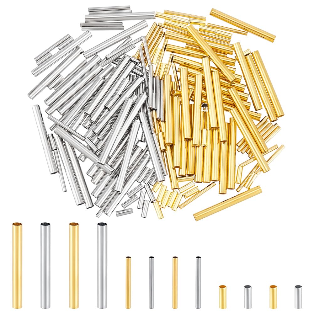 Perles d'espacement en laiton UNICRAFTALE 180 pièces en 6 styles pour création bijoux DIY