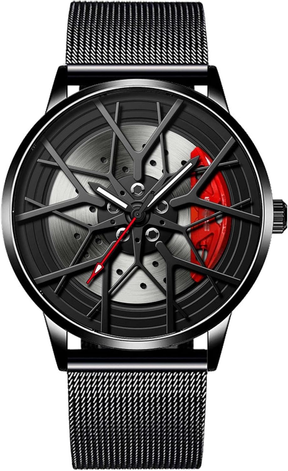Men Creative Watch, Men Custom Design Waterproof Sport Wrist Watch Men 3D Car Wheel Quartz Wrist Watch K