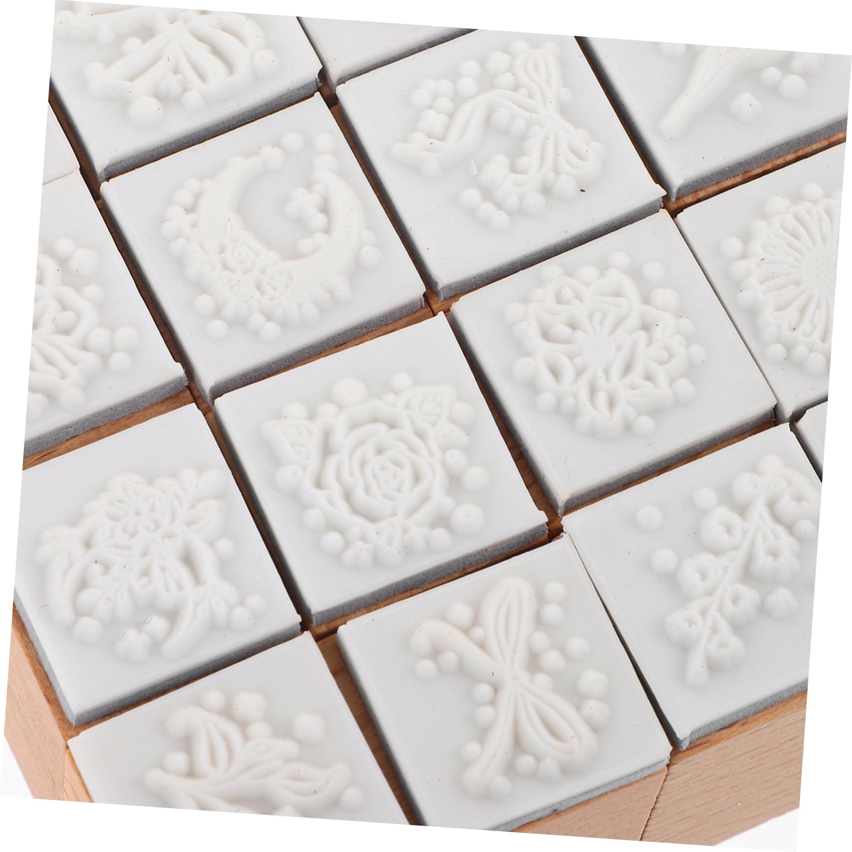 SHINEOFI 4 Set Timbri per in Legno Collezione di Fiori E Piante Serie di Timbri retrò Set di 16 Pezzi Etichette per Adesivi per Diario Tamponi per Timbri Inchiostro Timbri 16 Pezzi * 4
