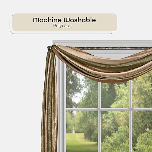 Miniatura 3 de Achim Home Furnishings - Cenefa en color degradado estilo cascada, color chocolate