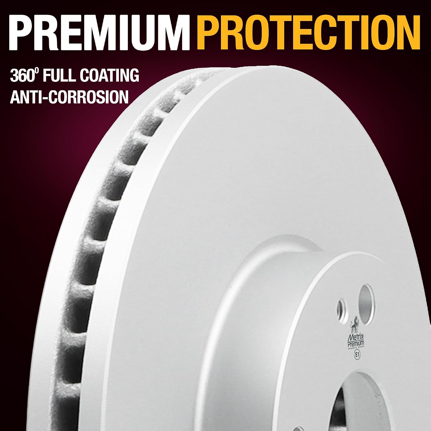 Metrix Premium Chassis Parts - 10.16 inch (258 mm) 2 PC Front Coated Vented Disc Brake Rotor Kit Fits 2016-2022 Mazda 2, 2016 Scion iA, 2019-2020 Toyota Yaris, 2017-2018 Yaris iA Replacement 982048FZN