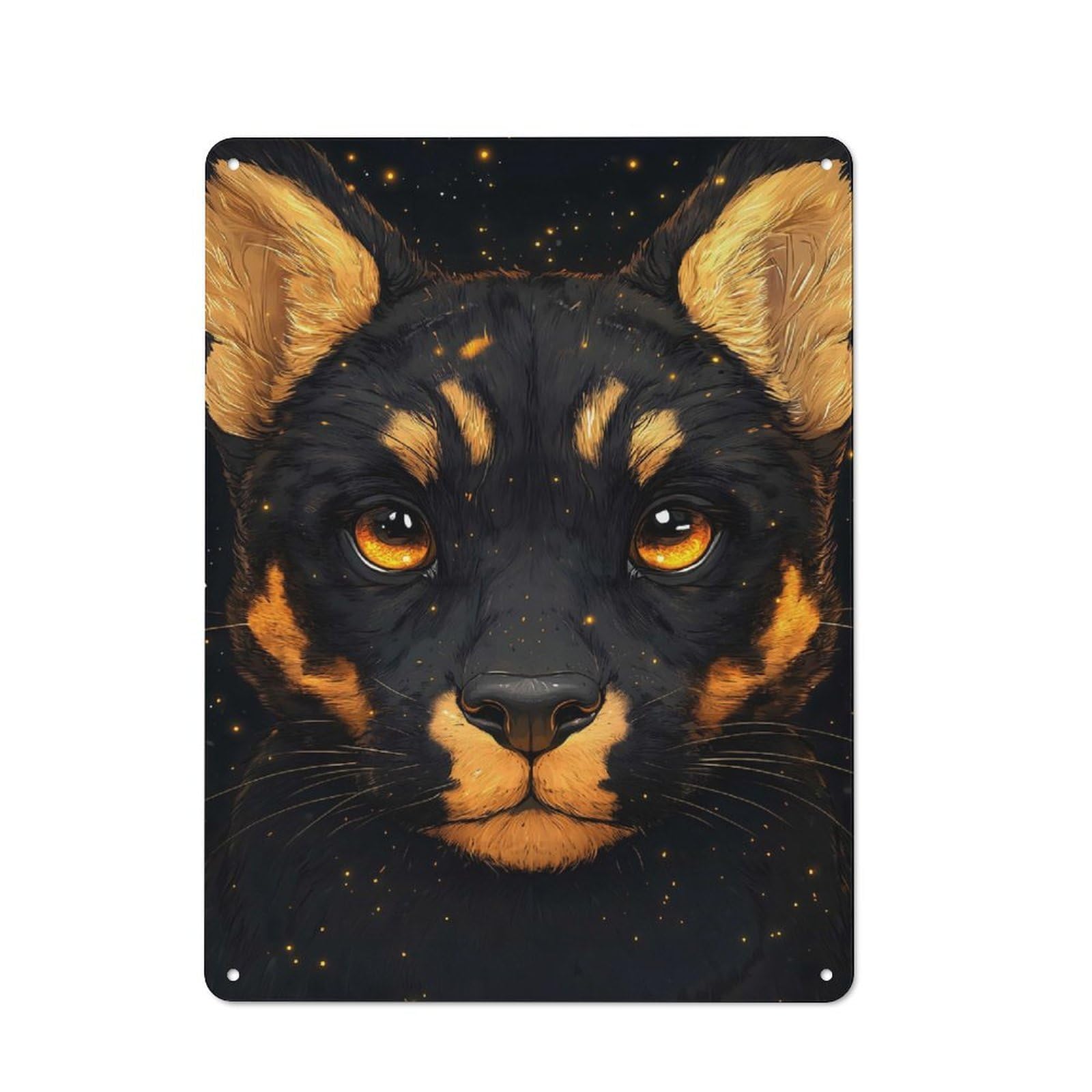 Junmoney Style-3 Garden Style French Bulldog Dog Portrait Tin Sign 40X30cm, Porch Wall Decor For Patio Bar, Workshop, Shed Or Kitchen