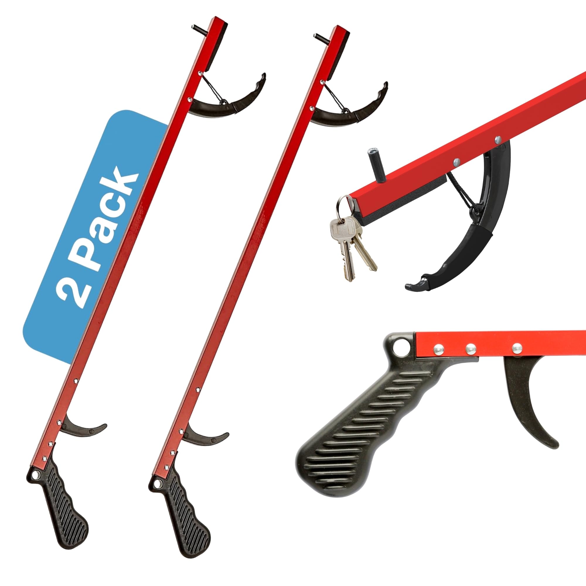 Sammons Preston Lot de 2 pinces de préhension - Rouge - 66 cm