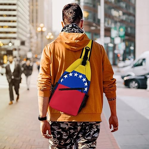 Miniatura 8 de Mochila bandolera con bandera de Venezuela, multiusos, bolsa de hombro, bolsa de pecho impresa para viajes, senderismo, mochila