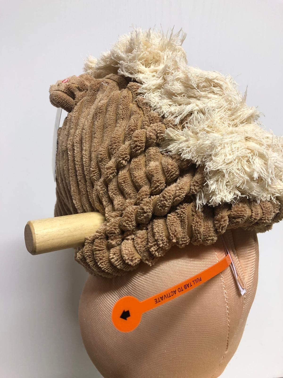 Sweety Toys 7080 Schaukeltier Schaukelpferd beige Cord mit Galoppgeräuschen und Pferdegewieher