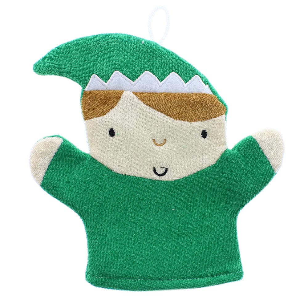 Swan household ® - Christmas Children Character Bathroom Wash Mitt Glove For Age 3+ (Elf)