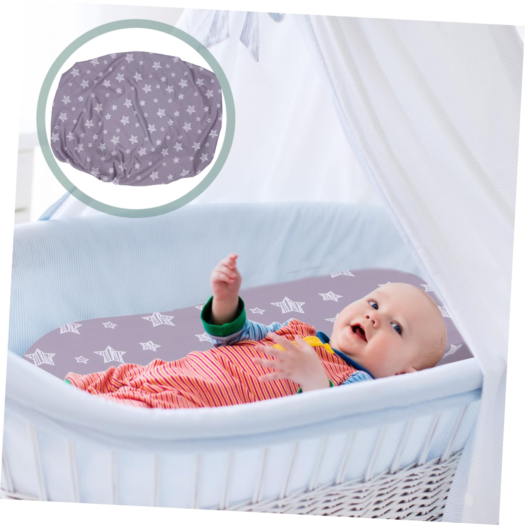 Totority Little Boy Changing Pad Cover Washable Removable Baby Changing Table Pad Sheet Soft Polyester Newborn Changing Pad Cover Multipurpose