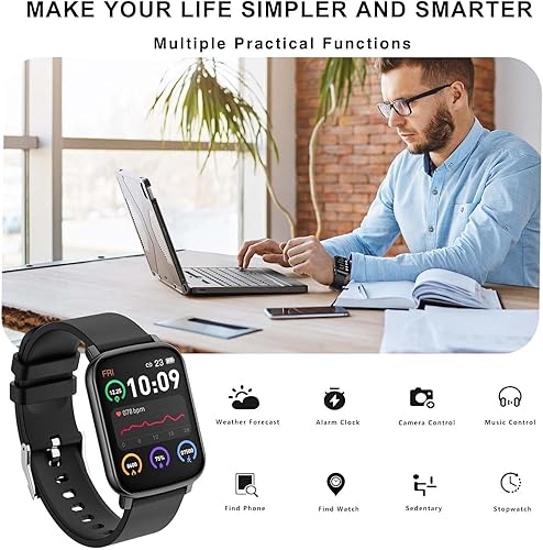 Miniatura 6 de Smart Watches for Men, 1.65" Fitness Watch with 24/7 Heart Rate/Blood Pressure/Sleep Tracker, Activity & Fitness Tracker with Calories/Step Counter,