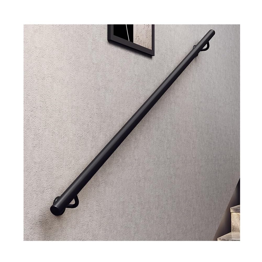 Main courante pour escaliers style industriel en acier avec supports robustes