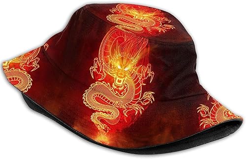 Miniatura 7 de Sombrero de pescador grande de dragón con diseño de bestia mítica antigua, sombrero de pesca para el sol, protección para la playa, sombrero de