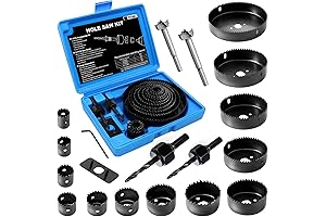 22-Piece Drill Hole Bit Set with Versatile Hole Saw Kit for Efficient Drilling
