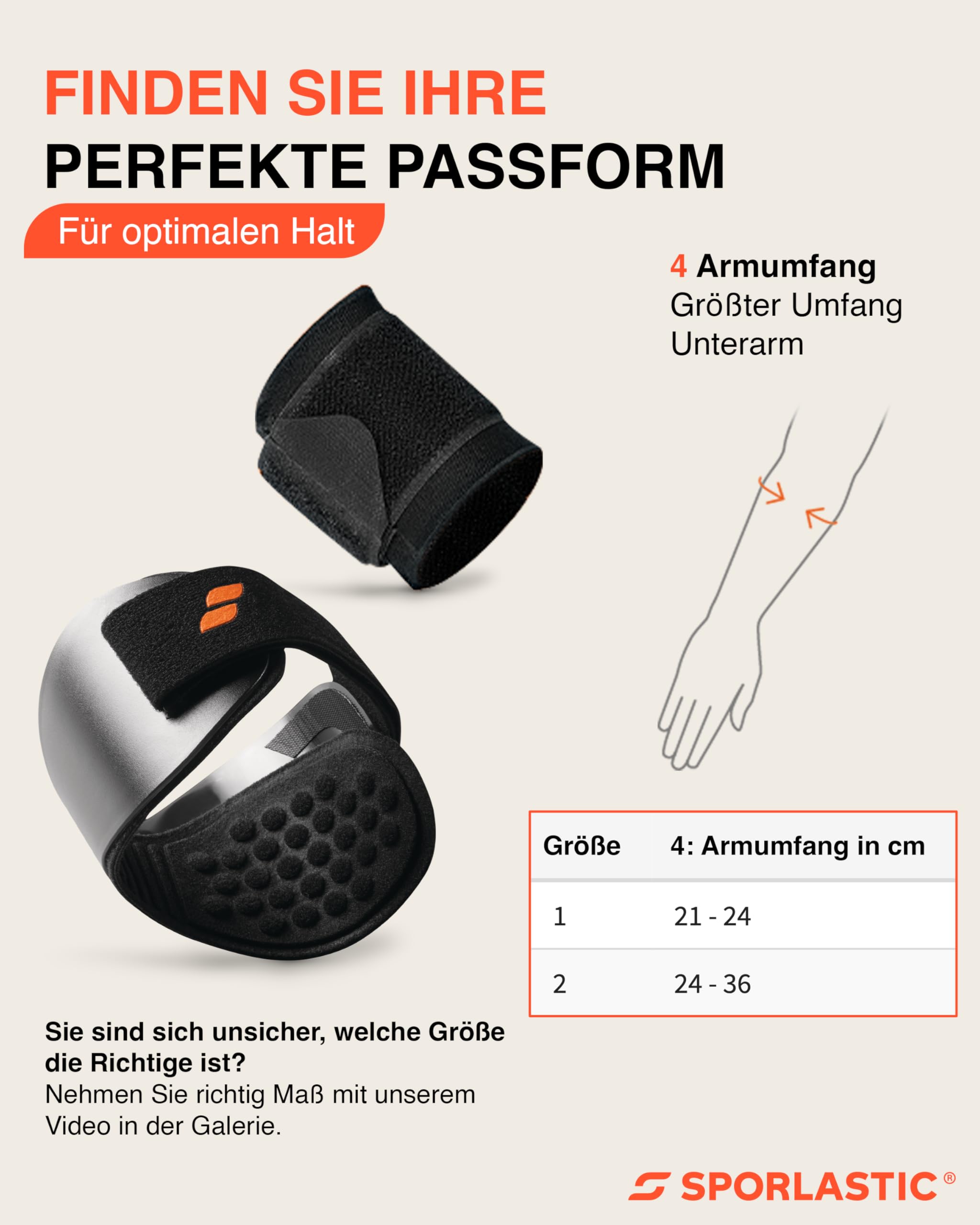 SPORLASTIC – Ellbogen Bandage EPI-HiT Bundle für Tennis- & Golferarm - Orthopädische Ellenbogen- & Handgelenkbandage gegen Schmerzen bei Sehnenscheidenentzündungen – Epikondylitis Spange - Schwarz 2