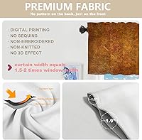 Vista 306 de Cenefas de cocina modernas con patrón de cobre marrón dorado para ventanas, cenefas opacas abstractas de marcas de arañazos y cortinas opacas