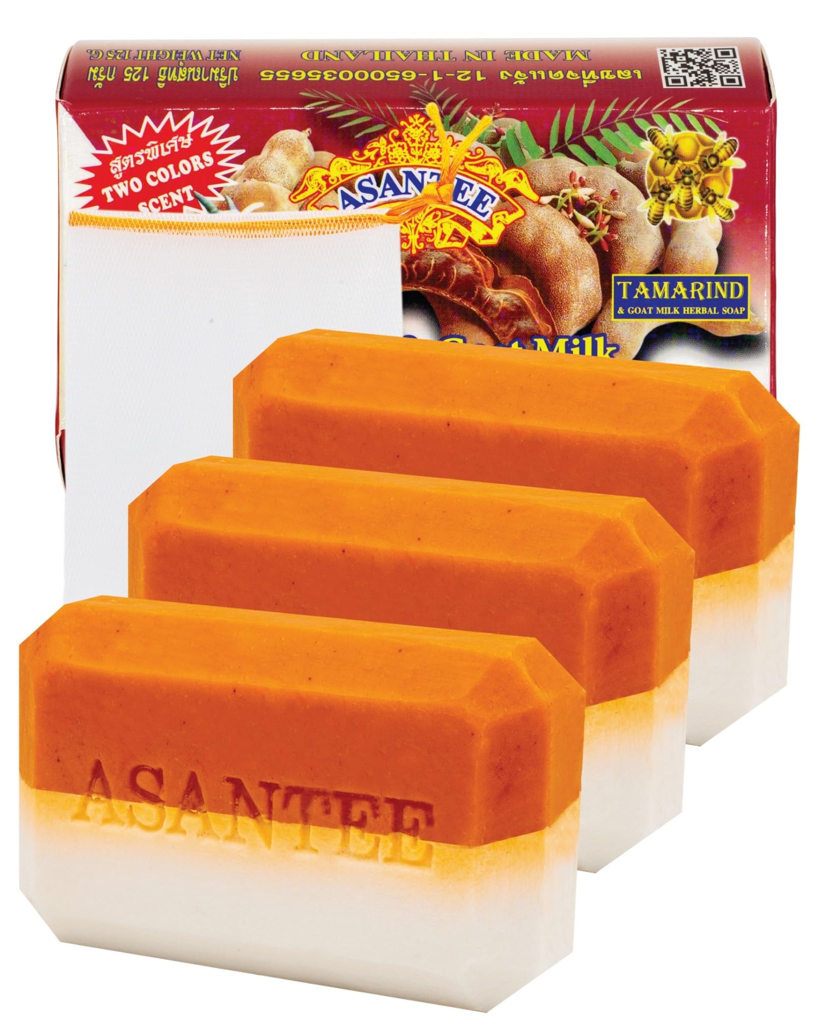 ASANTEE TAMARIND & GOAT MILK HERBAL SOAP 125 G. (Pack of 3)