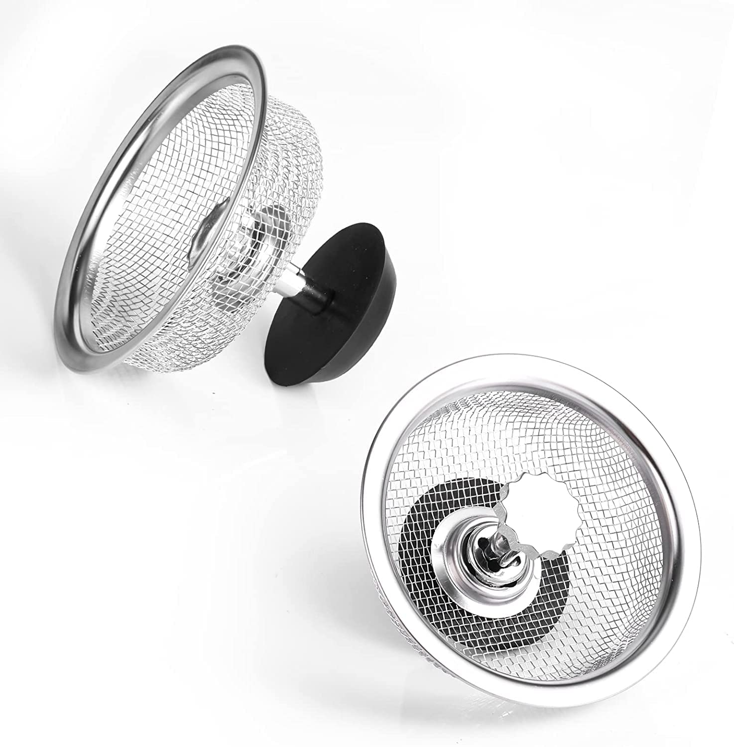 WOODTULA Kitchen Sink Basket Strainer - Drains with Stopper - Drain Strainer - Sink Drain Strainer - Anti-Clog Sink Stopper (2-Piece) (B0C4DK45V2) Amazon Price History, Amazon Price Tracker