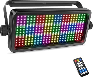 150W Stage Strobe Effect Light: 336LEDs RGBW Pixel Light Bar - 24+16 Zones Chasing 70 Effects - RF Remote DMX Control - Sound Activated Music Sync - Ideal for DJ Party Gig Music Show Christmas Decor