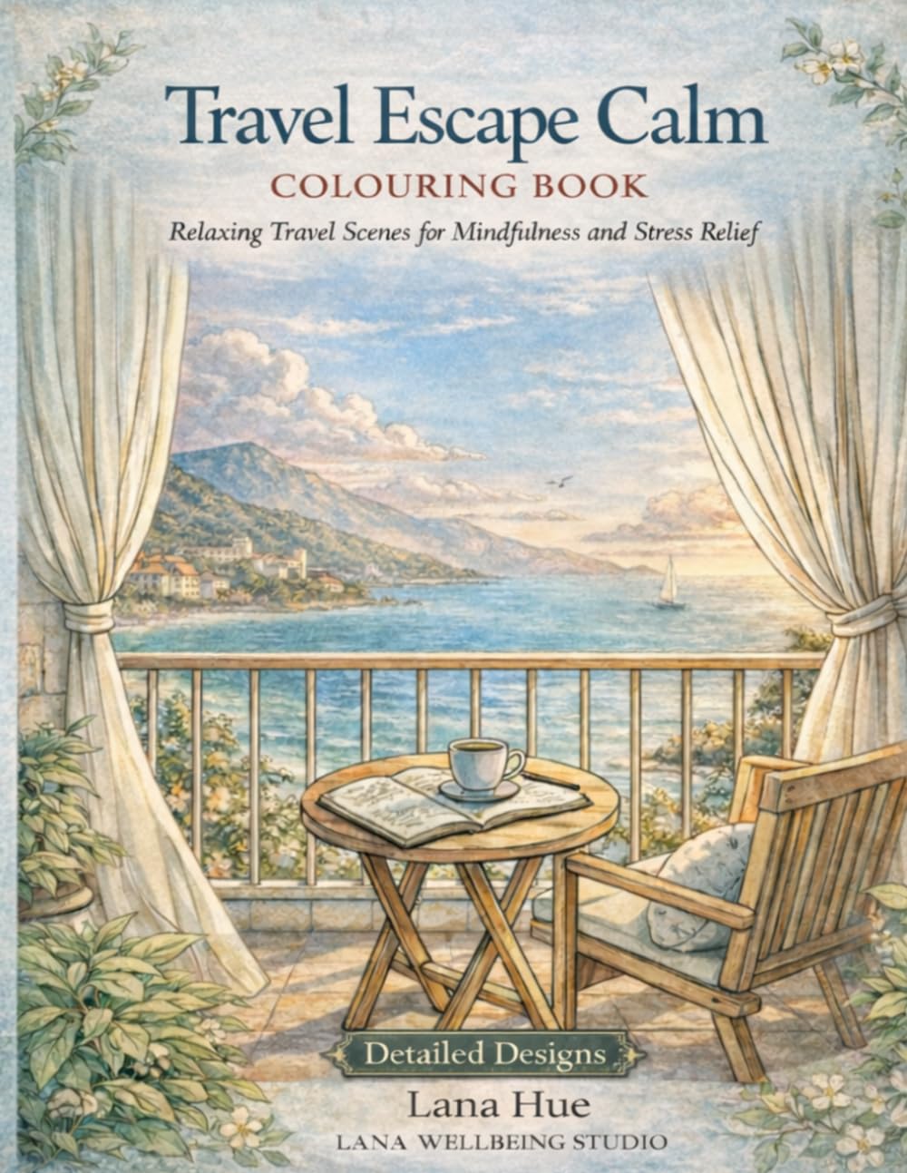 Travel Escape Calm Colouring Book: Relaxing Travel Scenes for Mindfulness and Stress Relief (Calm Colouring Books for Relaxation)