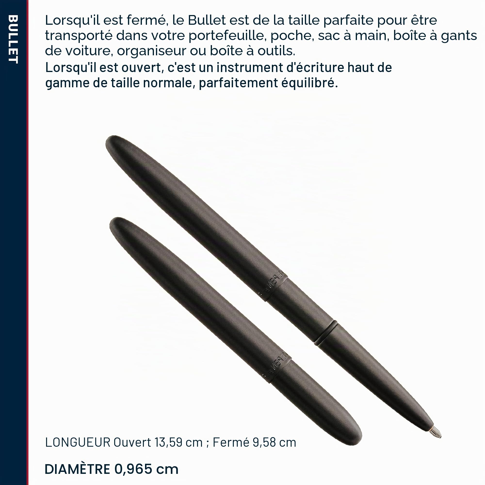 Fisher Space Pen Classic Noir Finition Matt Bullet
