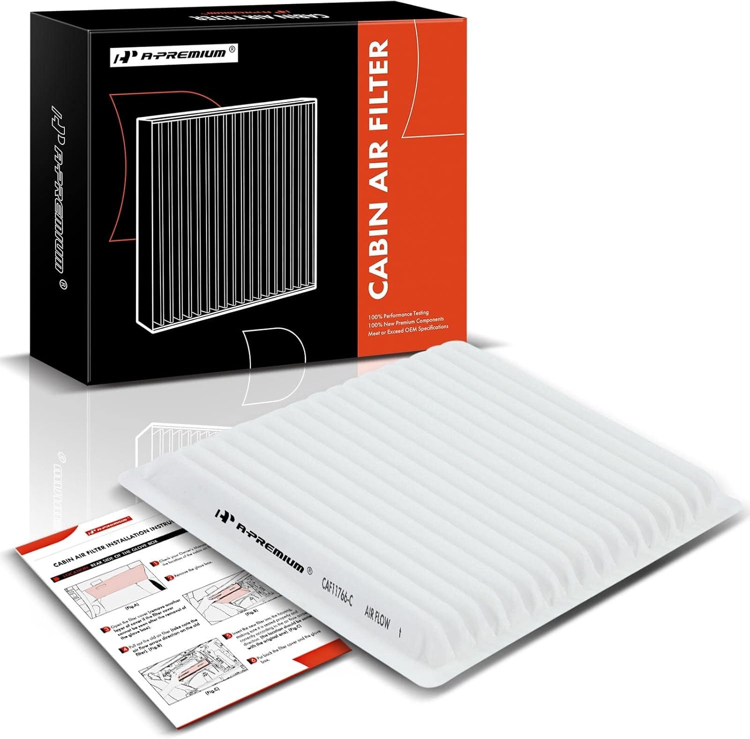 A-Premium Cabin Air Filter Compatible with Dodge Attitude 2015-2018 & Mitsubishi Mirage 2014-2022, Mirage G4 2017-2022, L3 1.2L, Replace# 7850A002