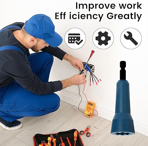 Miniatura 6 de Tornador de tuerca de alambre, herramienta de torsión de alambre para taladro y pelacables para taladro, herramientas eléctricas con mandril de 14