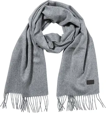 Hickey Freeman Solid 100% Cashmere Scarf for Men – Ultra-Soft Winter Accessory, 72 x 12 Inches