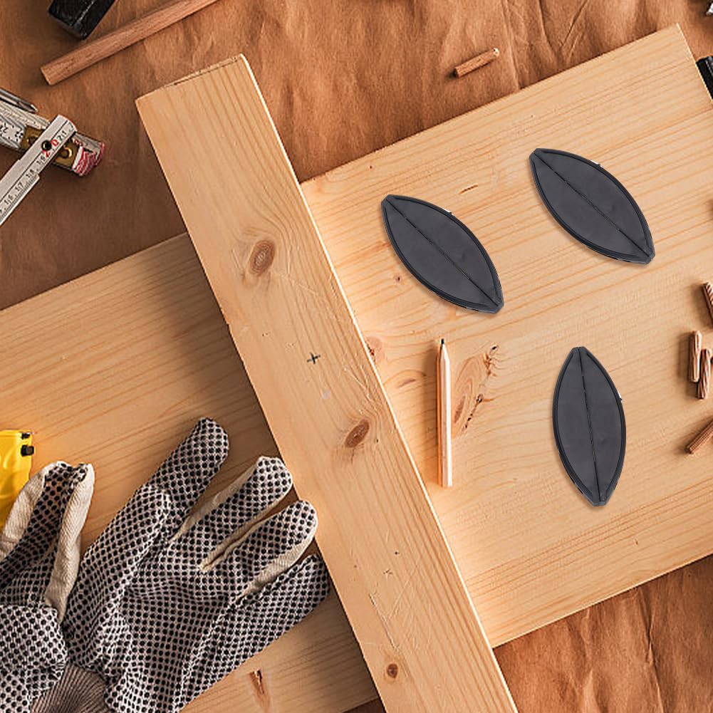 WEBEEDY 100 Pièces Lamelleuses pour Menuiserie Outil de Connexion Rapide pour Biscuits Réutilisable Assortiment de Connecteurs pour Meubles pour Bricolage de Meubles (Noir)