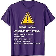 404 Error Costume Not Found Nerdy Geek Funny Computer T-Shirt