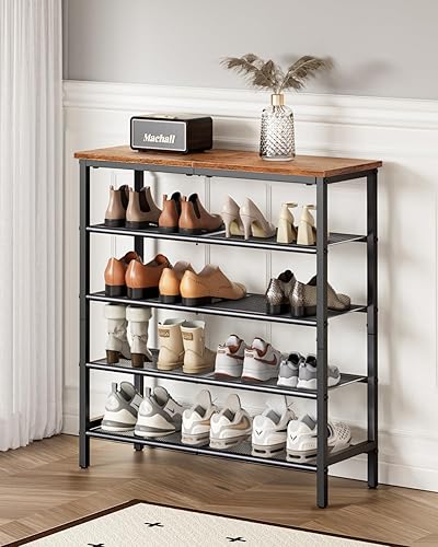 Miniatura 9 de habgp Zapatero para entrada, organizador de zapatos de 5 niveles para armario, con capacidad para 16-20 pares de zapatos, almacenamiento de zapatos