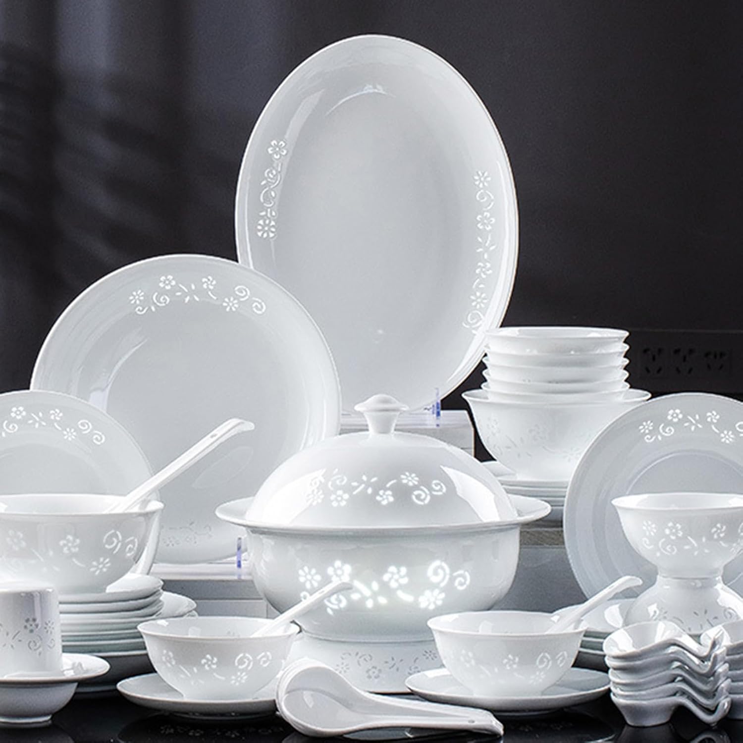 [NHYGDY] お皿 プレート 盛り鉢 陶器 おしゃれ 2枚セット 浅い 取り皿 スクエア 北欧 かわいい 電子レンジ可 食洗機可