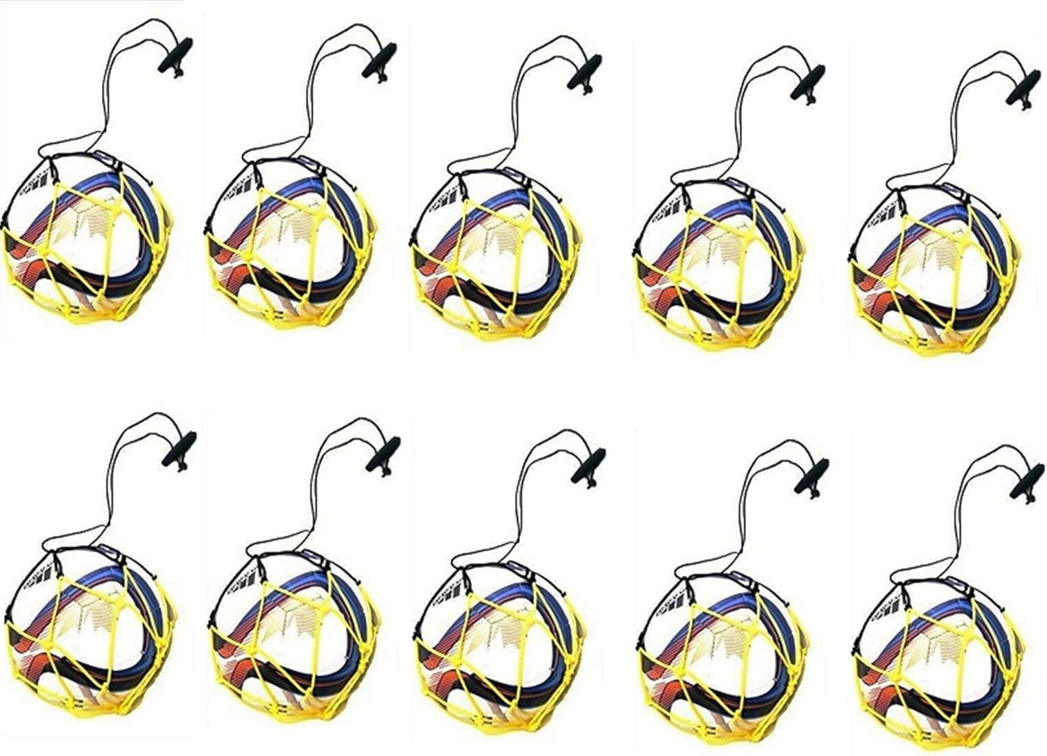 12 Soccer Ball Bungee Elastic Juggling Skill Training Net Handle